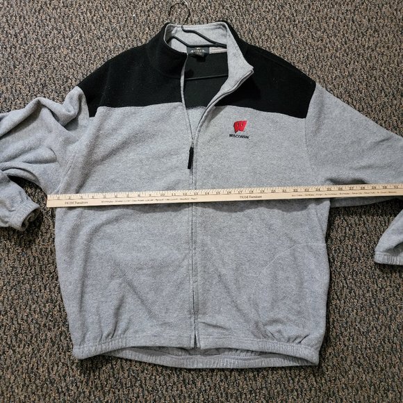 Anitigua University of Wisconsin Badgers UW Red Grey Full-Zip Jacket Size XL - Picture 10 of 11